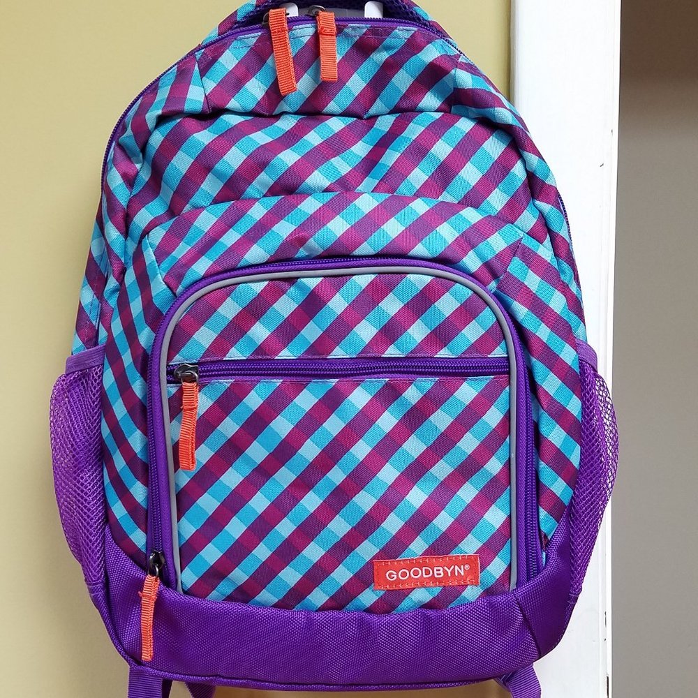 Kids Purple Gingham Backpack